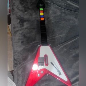 TAC FLYING V WIRELESS GUITAR CONTROLLER FOR PS2 UNTESTED RARE DONGLE INCLUDED